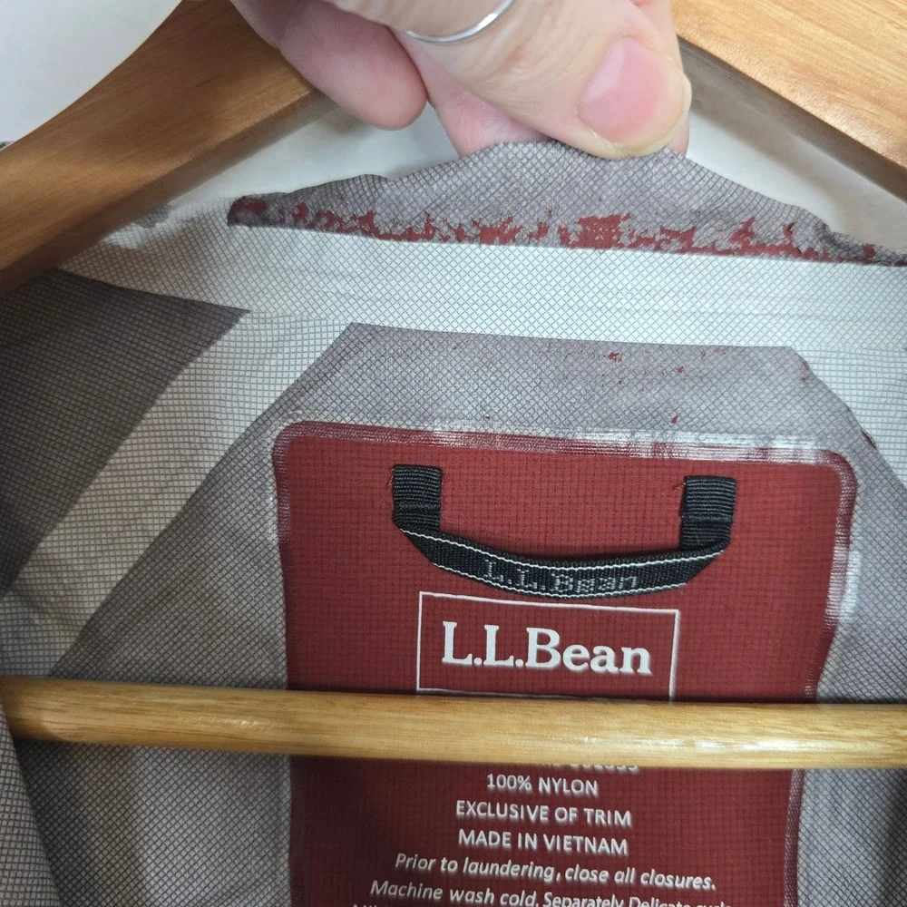 LL Bean‎ TEK O2 Womens XS Petite Rain Jacket Waterproof Hooded Rust Red